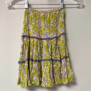 Blue Ginger Crinkled Tiered Skirt